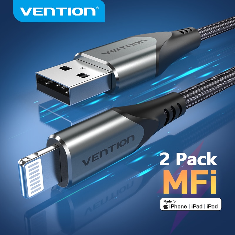 Vention-MFi USB to Ʈ ̺, ,  14, 13, 12, 11  ƽ, 2,4a  , е ޴  ڵ